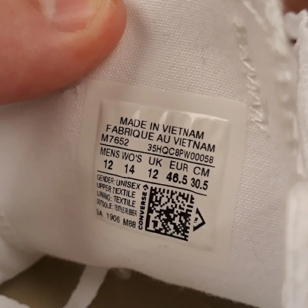 CONVERSE Asterisk Year One White Sz 12 Mens Low‎ Top Sneakers Shoes RARE - Picture 10 of 10